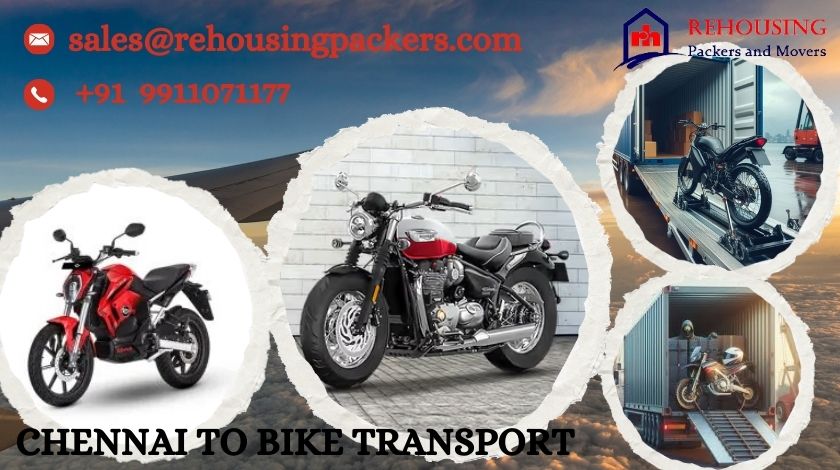 Best bike shipping options from Chennai to Gurgaon with competitive charges and expert handling.