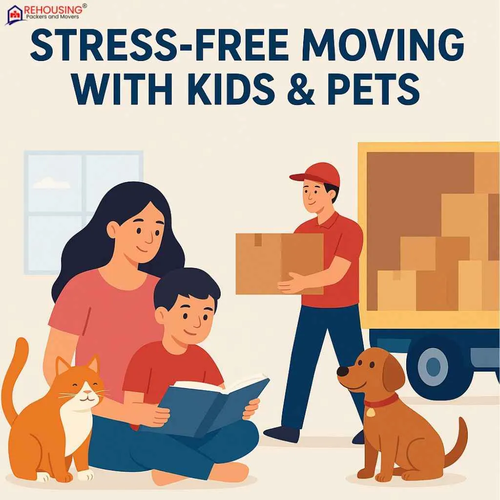 Stress-Free Moving with Kids and Pets | Packers and Movers