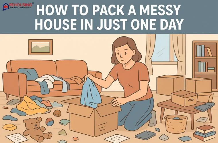 Expert Moving Guide to Pack a Messy House in One Day