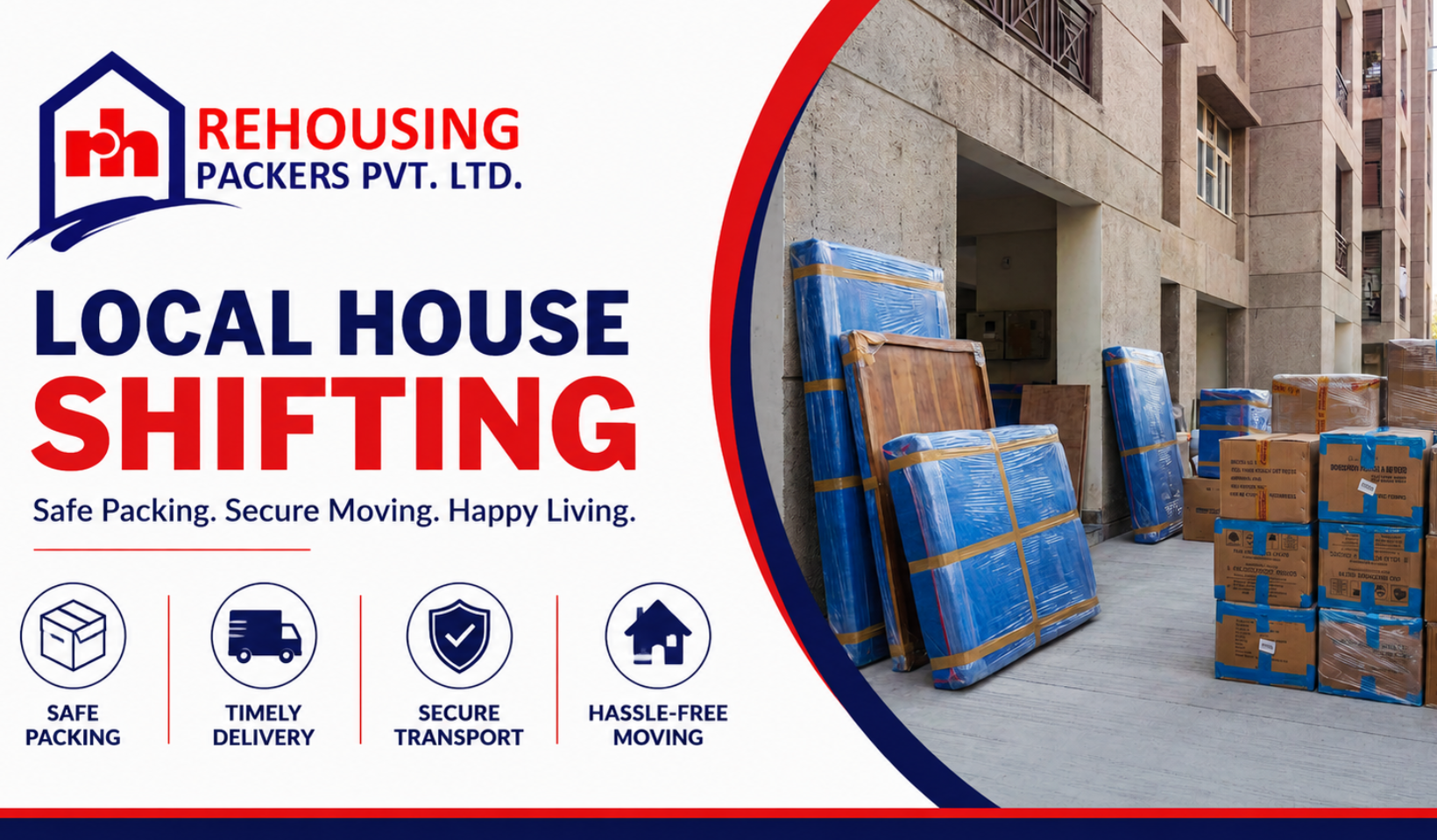 Local House Shifting Service in Faridabad - Rehousing Packers
