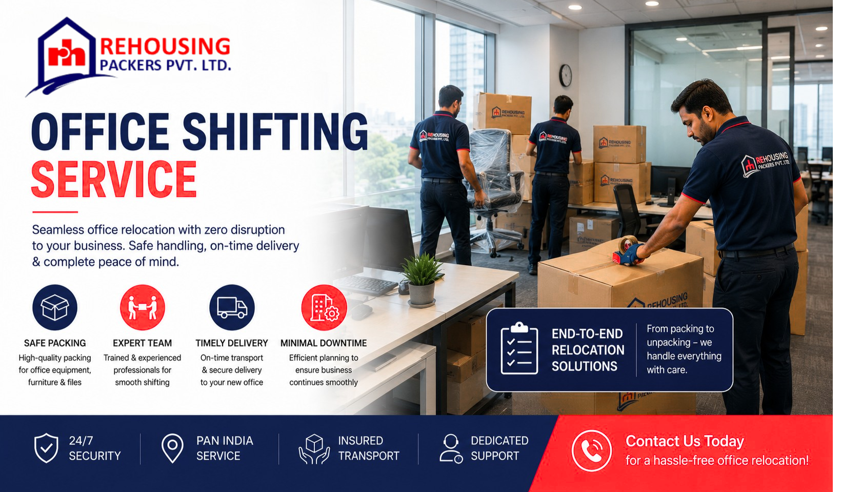 Office Shifting Service in Faridabad - Rehousing Packers